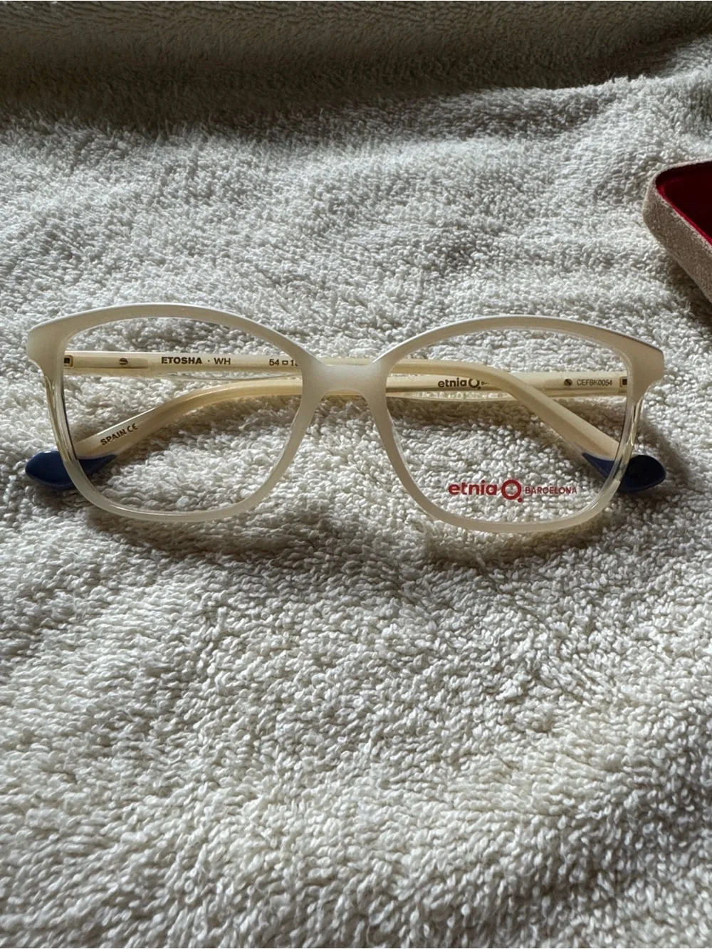 Ethnic Barcelona Etosha white acetate eyeglass frames Made in Spain New